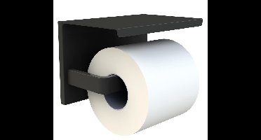 Allibert Loft Game - WC-papierhouder - Mat Zwart Gelakt Aluminium