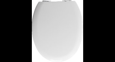 Allibert wc-zitting SUNSHINE - geperst hout - soft close - verchroomde scharnieren - wit gelakt