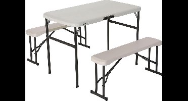 Lifetime opklabare picknicktafel met banken