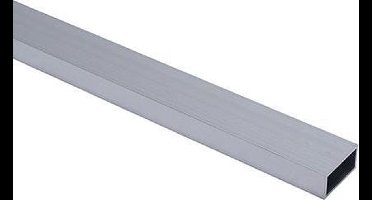 Buis rechthoekig aluminium brute – 40x20x2 mm – lengte 100 cm