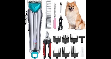 DailySupplies® Hondentondeuse - Dierentondeuse - Hondentrimmer Dikke Vacht - Grijs en Groen