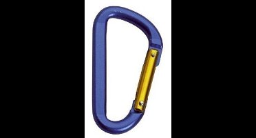 Karabijnhaak Plat 6mm aluminium donkerblauw