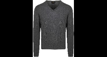Steppin' Out Trui Cotton Cashmere V-hals Melange Grijs - Maat L - Heren - Pullovers