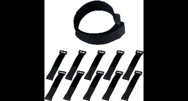Scoby - Klittenband Kabelbinders - Herbruikbaar - Met Lusje - 20cm - Kabels Bijeen Binden - Geordende Kabels - Tiewraps