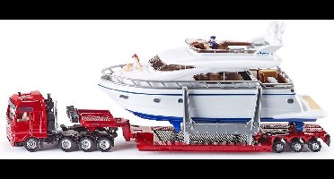SIKU 1849, Zwaartransport met Jacht, schaal 1:87, metaal/kunststof