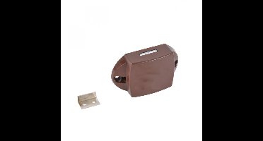 Kast-Toiletdeurslot Push-Lock (1-zijdig-BRUIN)