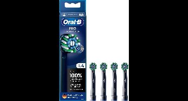 Oral-B Opzetborstels PRO CrossAction zwart, 4 Stuks