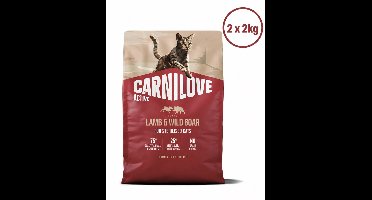 Carnilove lamb / wild boar sterilised kattenvoer 2 x 2 kg