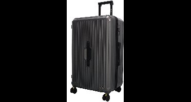 Beagles Leon Koffer 28 Inch - Grote Koffer - TSA Slot - Vier Wielen - Ritssluiting - Trekstang - Reiskoffer - Grijs