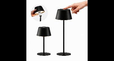 Aigostar Bureaulamp LED Dimbaar - 3 lichtkleuren - IP44 - Magnetische lampkop - Oplaadbare Tafellamp - in hoogte verstelbaar - 5W