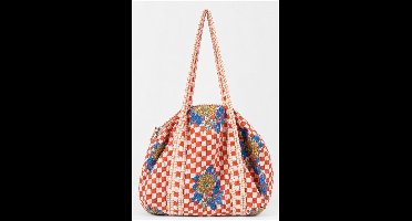 HS Dufflebag Dames - Oranje blauw multicolor - Weekendtas / Sporttas