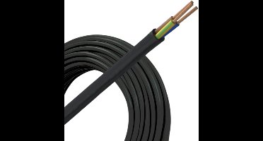 VMVL (H05VV-F) kabel 3x1.5mm2 zwart per rol 100 meter