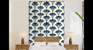Behang - Fotobehang Klassiek - Motief - Blauw - Breedte 140 cm x hoogte 220 cm