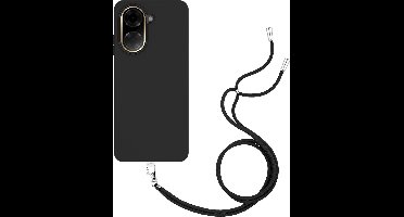 Just in Case hoesje met koord geschikt voor Xiaomi Redmi A5 Hoesje met Koord - Flexibele Case - Zwart