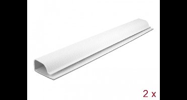 Delock Cable Duct for under-table mounting 63 x 28 mm - length 400 mm 2 pieces white