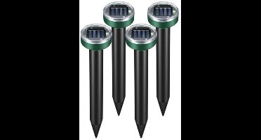 Home & Marker - 4 Stuks - Mollenverjager - Ultrasone Verjagers - Muizenverjager - Ongedierte Verjager - Mollenbestrijding - Op Zonne Energie - SOLGUARD