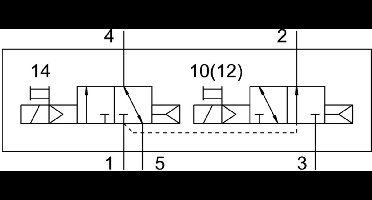 Festo 2x3/2 NO/NC Monostabiel Lucht Magneetventiel G1/4 950l/min - 574424 - P2NZU