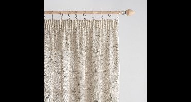 Boraboi ® Decoratieve Transparante Voile Gordijnen Set voor Woon- en Slaapkamer, Bruin-Wit, 140 x 160 cm