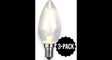 3-Pack | Filament Kaarslamp - E14 - 2W - Extra Warm Wit - 2700K