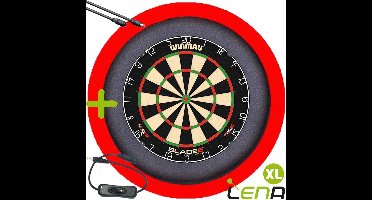 LENA Dartbordverlichting Basic XL (Rood ) + Schakelaar + Verlengkabel (2.5m1)