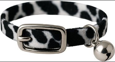 Animalking Kattenriem - Kattenbandje met Belletje - Halsband Kat - Cat Collar - Koeienvlekken