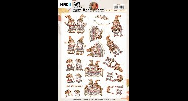 3D Cutting Sheet - Yvonne Creations - Gnomes Blanket 10 stuks