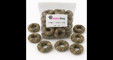 Animalking Kauwstaaf Vis Donut Hond - 25 stuks 9 CM - Hondensnacks Gedroogd Kauwbot Vis - Kabeljauwhuid