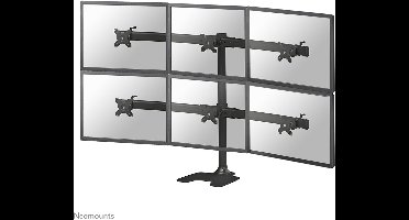 Neomounts FPMA-D700DD6 full motion monitorstandaard 6 schermen - 10-27" - standaard/doorvoer - zwart