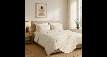 Zydante® Dekbedovertrek Emboss Panther 240x220 cm - Zwart - met 2 Kussenslopen