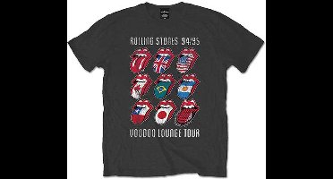 The Rolling Stones Heren Tshirt -L- Voodoo Lounge Tongues Grijs