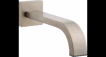 Wiesbaden Inbouw Baduitloop Vierkant 22 Cm 1/2" Geborsteld Staal