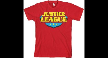 DC Comics Justice League Heren Tshirt -2XL- Classic Logo Rood