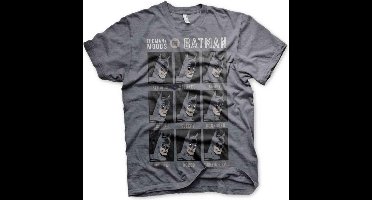 DC Comics Batman Heren Tshirt -S- The Many Moods Of Batman Grijs