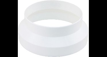 Starx Buis Verloopstuk Ø125-150 mm - Reduceerstuk voor Ventilatiesystemen - Kleur Wit - Materiaal Kunststof - Doorlaat 122,66 cm² - Korte Uitvoering - Ventilatiebuiskoppelstuk - 2 Jaar Garantie