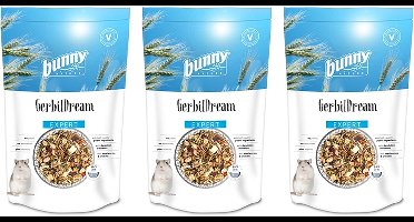 Gerbils Voer Bunny Nature - Gezond Voer met Meelwormen 500g - 3 stuks - Multipack
