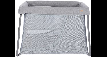 Béaba Eazy Sleep 3-in-1 Reisbed - Campingbedje, Wieg en Speelbox in Eén - Van de Geboorte tot 3 Jaar - Ademende Mesh Zijwanden en Zijopening met Rits - Inclusief 2 Matrassen en Transporttas - Lichtgewicht 6,8 kg - Grijs