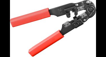 Goobay Krimptang voor 8-polige RJ45-stekkers, met knip- en stripfunctie, zwart