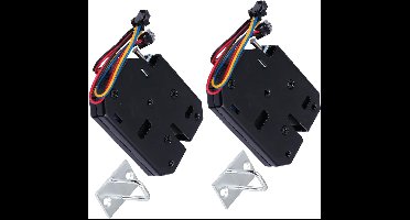 2 Sets Elektrisch Solenoïde Sluiter Slot voor Elektronische Beveiligingsslot met Sluitplaat voor Vending Machines Koelkasten Lockers