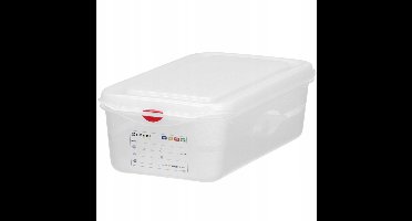 Hendi GN 1/3 Voedselcontainer met Deksel & Etiket - 4L - Vriezerbestendig