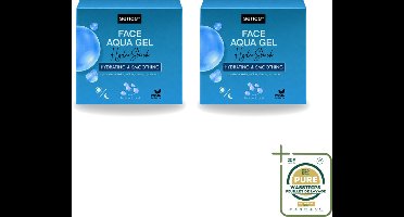 2 x Sence – Dagcrème – Aqua Gel Hydro Shock 2-in-1 – 50 ml - Wasstrips - Hyaluronzuur Serum - Hydratatie - Huid Verzorging - Stralende Huid - Fijne Lijntjes