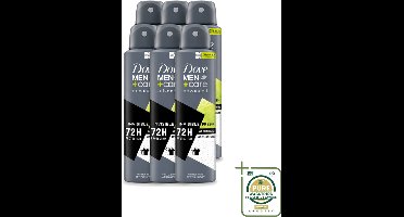 6 x Dove Men+Care – Deodorant Spray – Advanced Invisible Fresh – 150 ml - Wasstrips - Deodorant Spray Voor Mannen - Geur Tegen Zweet - Verzorging Okselhuid - Frisheid - Zweetgeur