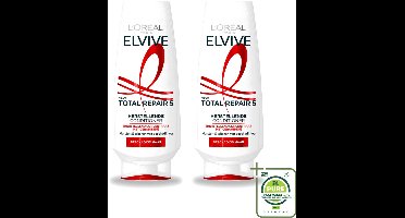 2 x L’Oréal Paris Elvive – Conditioner – Total Repair 5 – 200 ml - Grootverpakking - Vaatwasstrips - Herstel Haar - Beschadigd Haar - Ceramiden - Haar Herstellen - Haar Verzorgen