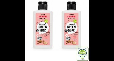 2 x Marcel's Green Soap - Shampoo - Caring Argan & Oudh - Milde verzorging - 100 ml - Grootverpakking - Vaatwasstrips - Zachte Shampoo - Natuurlijke Verzorging - Argan En Oudh - Biologisch Afbreekbaar - Vegan Shampoo