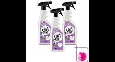 3 x Marcel’s Green Soap – Allesreiniger Spray – Lavendel & Rozemarijn – 500 ml - Bulkverpakking - Allesreiniger spray - Douchemop - Natuurlijke reiniger