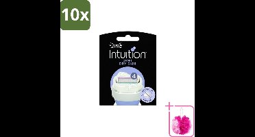 10 x Wilkinson – Scheermesjes – Intuition Dry Skin Coconut Milk & Almond Oil – 3 Scheermesjes - Bulkverpakking - Scheermesje droge huid - Douchemop - Kokosmelk scheermesje