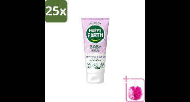 25 x Happy Earth – Cream Oil Wash – 100% Natuurlijk Baby & Kids – 200 ml - Bulkverpakking - Babyolie - Douchemop - Gezichtsolie