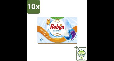 10 x Robijn - Stralend Wit - 3-in-1 Wascapsules - Houdt Langdurig Wit - 40 Wascapsules - Grootverpakking - Vaatwasstrips - Wit Was - Wascapsules - Wasverzorging - Wasgeur - Wasroutine