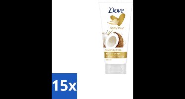 15 x Dove - Handcrème - Body Love Restoring Care - Kokos & Almond - Hydraterend - Droge huid - 75 g - Voordeelverpakking - 15 stuks