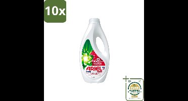 10 x Ariel – Vloeibaar Wasmiddel – Ultra Vlekverwijderaar – 1125 ml – 25 wasbeurten - Wasstrips - Vlekverwijderaar - Wasmiddel - Vloeibaar Wasmiddel - Krachtige Vlekverwijdering - Ingedroogde Vlekken