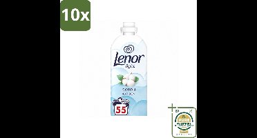 10 x Lenor Light - Wasverzachter - Katoen - Fris & Zacht - 55 Wasbeurten - Wasstrips - Wasverzachter Katoen - Wasverzachter Fris - Wasverzachter Milde - Wasverzachter Zacht - Wasverzachter Bloemig